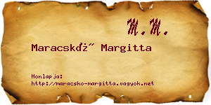 Maracskó Margitta névjegykártya